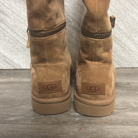 UGG | Classic Ultra Tall Boots In Chestnut With Zipper Details NEW Size 6 - Picture 6 of 13
